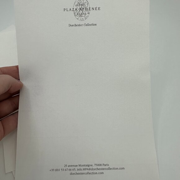 Hotel Plaza Athenee Paris Dorchester Collection Stationery Set - 4 Pieces - Picture 3 of 3